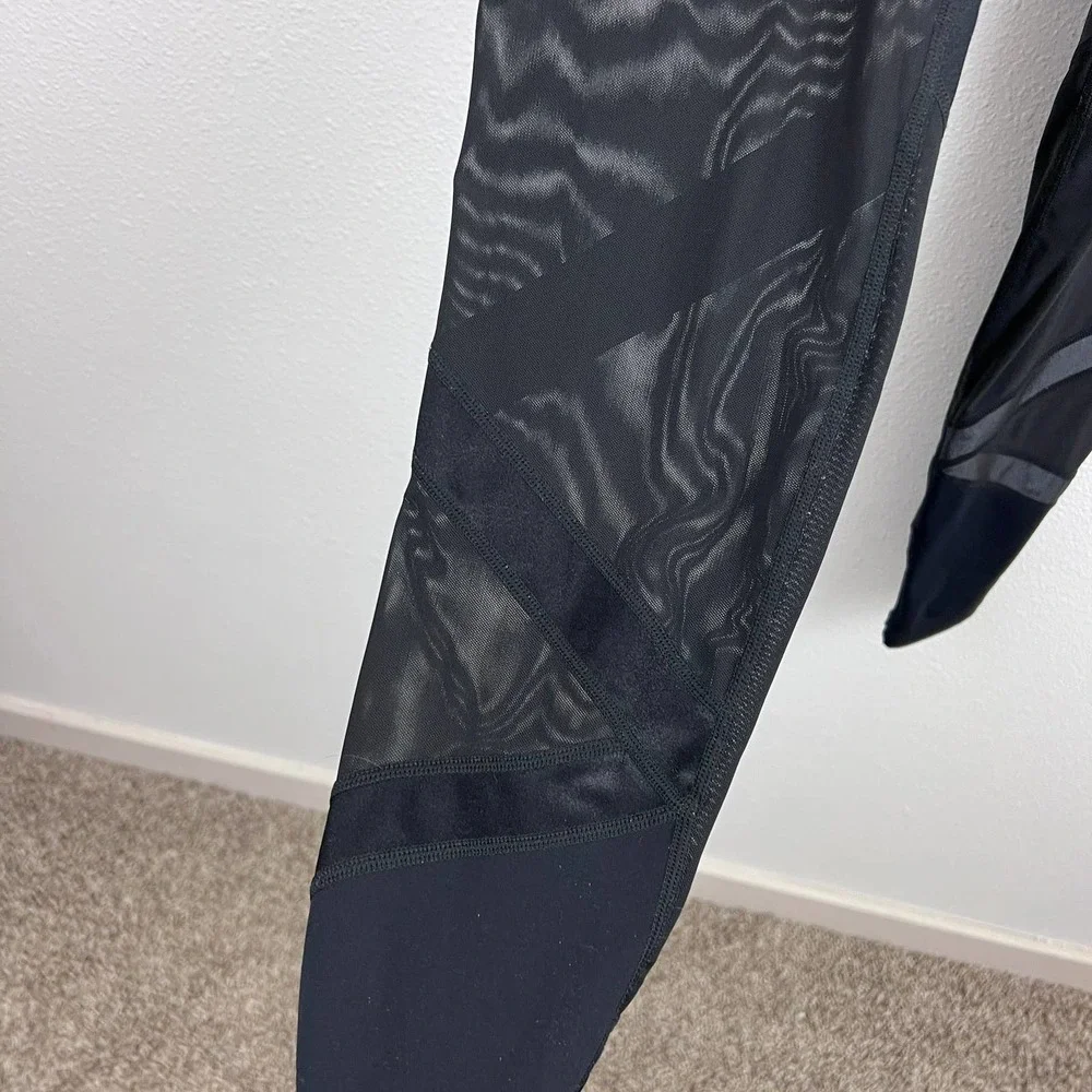 ZYIA Black Mesh Inset Leggings